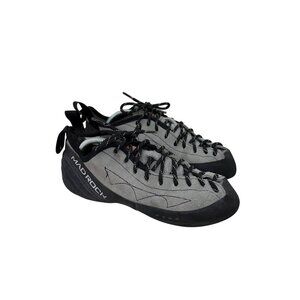 Mad Rock Phoenix Gray Black Lace Up Rock Climbing Shoes Mens size 7 Euro 39.5